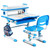 Costway Children's Desk Chair Set Height Adjustable Study Table Blue
