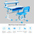 Costway Children's Desk Chair Set Height Adjustable Study Table Blue