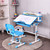 Costway Children's Desk Chair Set Height Adjustable Study Table Blue