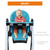 Heao Reclining High Chair For Babies & Toddlers, Lightweight Portable Compact High Chairs, Removable Tray&4 Wheels- Blue