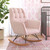 Little Seeds Raven Upholstered Rocker, Nursery Furniture, Pink Velvet