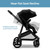 Mompush Wiz 2-in-1 Baby Stroller With Bassinet Mode, Reversible Seat And Large Canopy, Black, Unisex