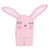 Little Star Organic Terry Cloth Hooded Bath Towel, Pink Bunny