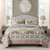 Wannatoo Comforter Cotton Bedding Set With Shams, Brown, Queen