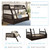 Twin Over Full Bunk Bed With Two Storage Drawers, Removable Ladder And Safety Guardrail For Kids, Teens, Adults, Convertible To 2 Separated Beds, No Box Spring Needed, Espresso