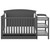 Rosebery Kids Traditional 3 Piece Wood Convertible Crib Set In Gray