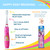 Brush Baby Kidzsonic Toddler And Kid Electric Toothbrush For Ages 3+ Years - Disco Lights, Gentle Vibration, And Smart Timer Provide A Fun Brushing Experience - (3) 6+ Yrs Brush Heads Included