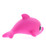 Dollibu Dolphin Rubber Bath Toy Squirter Fuchsia Bath Buddy Fun Floater Animal Collection 4.5" Affordable Gift For Babies Safe For All No Age Restrictions Bath Time / Pool Toy Water Party Giveaways