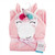 Hudson Baby Infant Girl Cotton Animal Face Hooded Towel, Whimsical Unicorn, One Size