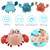 Cnkoo Baby Bath Toys, 2 Pack Wind Up Swimming Crab Toys, Floating Water Bathtub Shower Toys, Bathroom Pool Play Sets Fun Bathtime Gift For 1-5 Years Old Infants(red+light Blue)