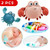 Cnkoo Baby Bath Toys, 2 Pack Wind Up Swimming Crab Toys, Floating Water Bathtub Shower Toys, Bathroom Pool Play Sets Fun Bathtime Gift For 1-5 Years Old Infants(red+light Blue)