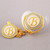 Bebiullo Bpa Free Baby Pacifier With Clips And Anti-dust Cover, Gold A-z Initial Letters Infant Symmetrical Nipple Letter B One Size