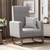 Belleze Accent Rocking Lounge Chair Nursery Glider - Felix (gray)