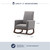 Belleze Accent Rocking Lounge Chair Nursery Glider - Felix (gray)