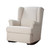 Second Story Home Quinn Upholstered Wingback Rocking Chair- Canvas