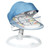 Topbuy Electric Baby Rocking Chair Swing With Mosquito Nets & 2 Toys Blue