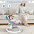 Topbuy Electric Baby Rocking Chair Swing With Mosquito Nets & 2 Toys Blue