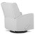 Evolur Linda Swivel Swivel Recliner Glider In Gray, Easy Assembly