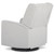 Evolur Linda Swivel Swivel Recliner Glider In Gray, Easy Assembly
