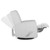 Evolur Linda Swivel Swivel Recliner Glider In Gray, Easy Assembly