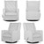 Evolur Linda Swivel Swivel Recliner Glider In Gray, Easy Assembly