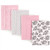 Hudson Baby Infant Girl Cotton Flannel Burp Cloths 4pk, Toile, One Size