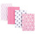 Hudson Baby Infant Girl Cotton Flannel Burp Cloths 4pk, Toile, One Size