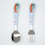 Opolski 2pcs/set Solid Cartoon Baby Utensils Heat-resistant Stainless Steel Cute Ergonomics Kids Feeding Tableware Set For Toddler