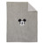 Disney Mickey Mouse Super Soft Plush Sherpa Baby Blanket With Applique, Grey