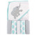 Luvable Friends Baby Unisex Hooded Towel With Five Washcloths, Ikat Elephant, One Size