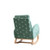 26.8"w Modern Rocking Chair For Nursery, Mid Century Accent Rocker Armchair With Side Pocket, Upholstered High Back Wooden Rocking Chair For Living Room Baby Kids Room Bedroom, Green Boucle
