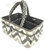 Bacati - Mix N Match Ikat Chevron/dots Nursery Storage Items, Grey