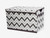 Bacati - Mix N Match Ikat Chevron/dots Nursery Storage Items, Grey
