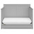 Rosebery Kids Traditional 4 In 1 Convertible Crib With Drawer In Pebble Gray