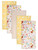 Modern Moments By Gerber Female Baby & Toddler Girl Cotton Flannel Blankets, 5-pack, Yellow Foxes