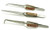 Fiber Grip Cross Lock Tweezers Self Closing 6" Set - Curved + 90° + Straight Tip