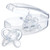 Chicco Physioforma Silicone One-piece Orthodontic Pacifier 16-24m Clear 2pk