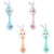 Hevirgo Shaking Toy Bite-resistant Cartoon Rabbit Shape Portable Music Light Teether Toy For Baby Plastic