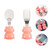 Hemoton 1 Set Baby Eating Training Tableware Short Handle Spoon Fork Baby Spoon Fork