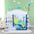 Jisen 3 Piece Microfiber Crib Bedding Set Crib Quilt Crib Sheet Pillowcase For Baby Boys Dinosaur