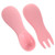 Hemoton 1 Set Of Safe Silicone Children Spoon Fork Solid Dining Tablware For Baby