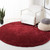Safavieh August Shag Collection Aug900s Solid 1.2-inch Thick Area Rug, 4 X 4 Round, Burgundy 4 Round Burgundy