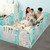 Gymax Fashion 18-panel Kids Safe Playpen Baby Activity Center Playard Home