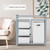 Changing Table - Baby Changing Table, Diaper Changing Table, Changing Table Station Dresser With Laundry Hamper, 3 Drawer Basket And Changing Pad, Grey