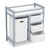 Changing Table - Baby Changing Table, Diaper Changing Table, Changing Table Station Dresser With Laundry Hamper, 3 Drawer Basket And Changing Pad, Grey