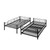 Aukfa Metal Bunk Beds Twin Over Twin With Trundle For Kids Teens Adults, No Box Spring Needed, Black
