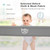 Babyjoy 71''foldable Baby Bed Rail Guard Toddlers Swing Down Safety Bedrail Grey