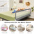 Babyjoy 71''foldable Baby Bed Rail Guard Toddlers Swing Down Safety Bedrail Grey
