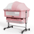 Uenjoy 3 In 1 Bedside Bassinet For Baby, Bedside Sleeper For Newborn Infant/baby Girl, Pink