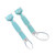 2pcs Cartoon Baby Training Spoons Toddlers Soft Silicone Elbow Straight Head Self-feeding Utensils